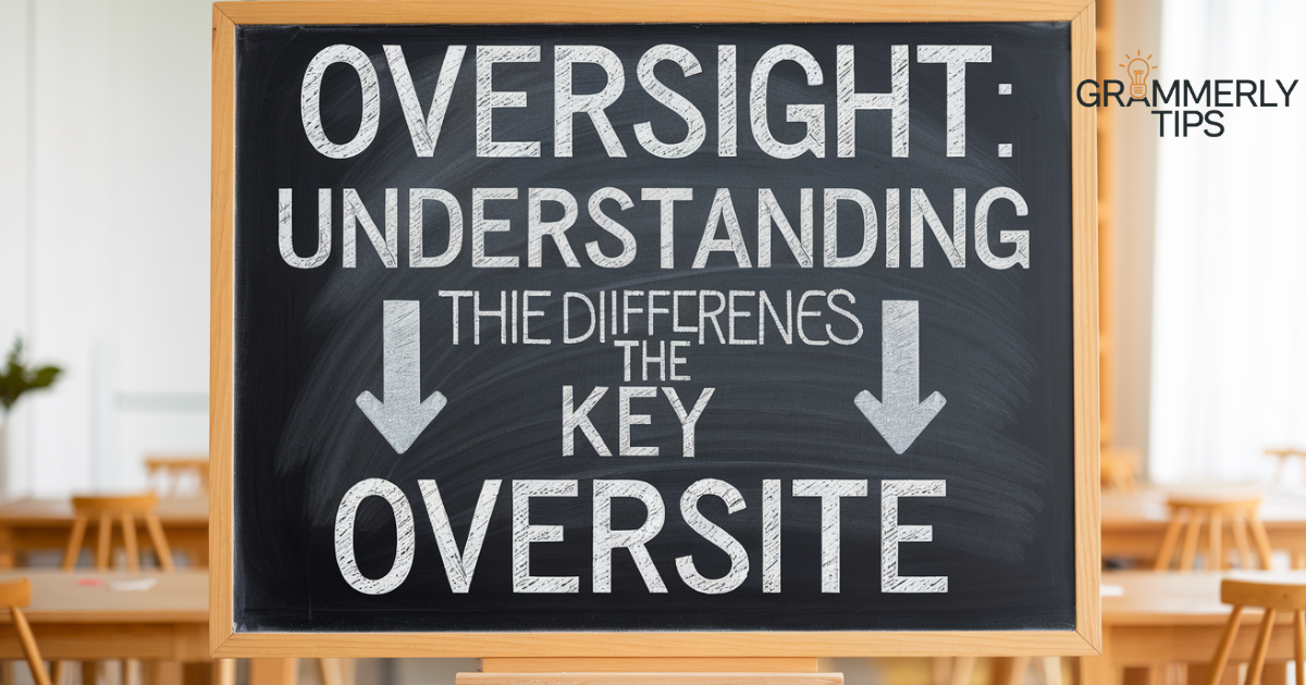 Oversight Vs. Oversite