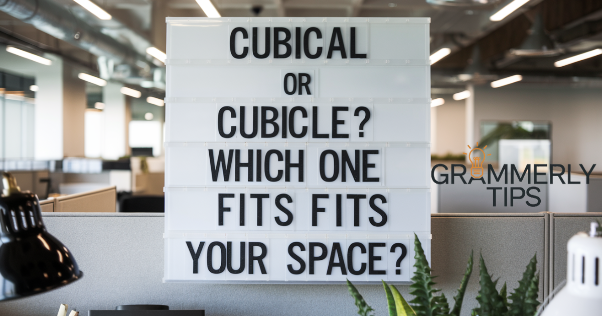 Cubical Or Cubicle