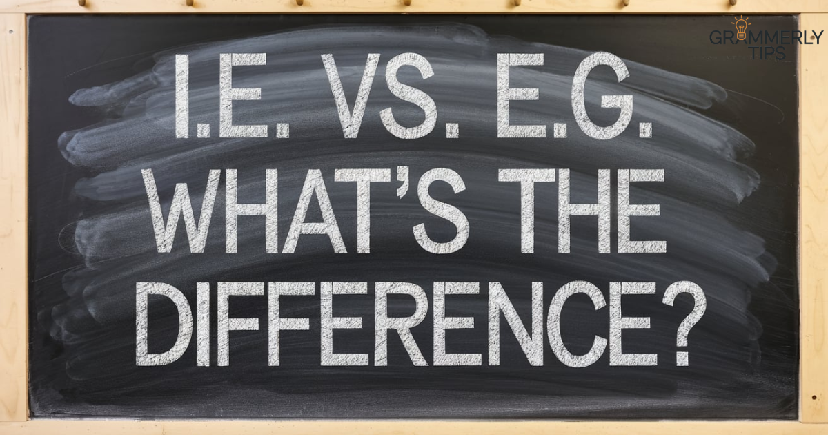 i.e. vs. e.g.