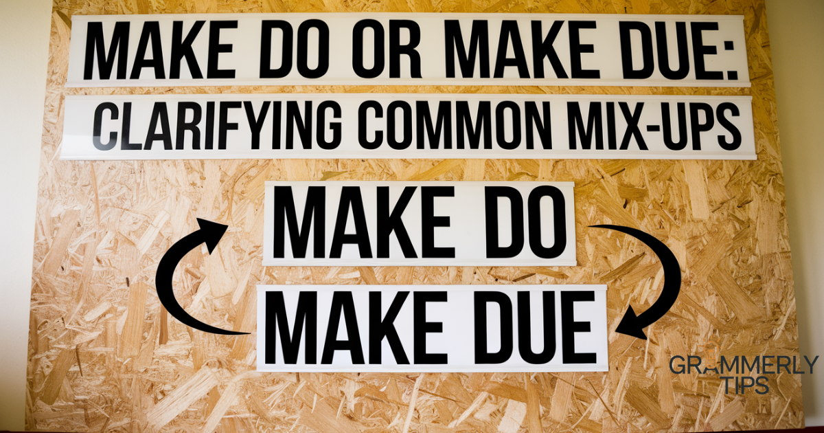 Make Do or Make Due